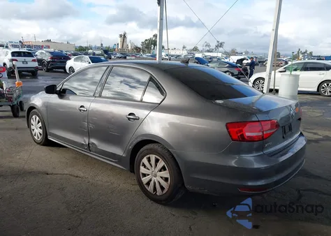 2015 Volkswagen Jetta 2.0L S from USA, damaged, VIN 3VW2K7AJ6FM424594